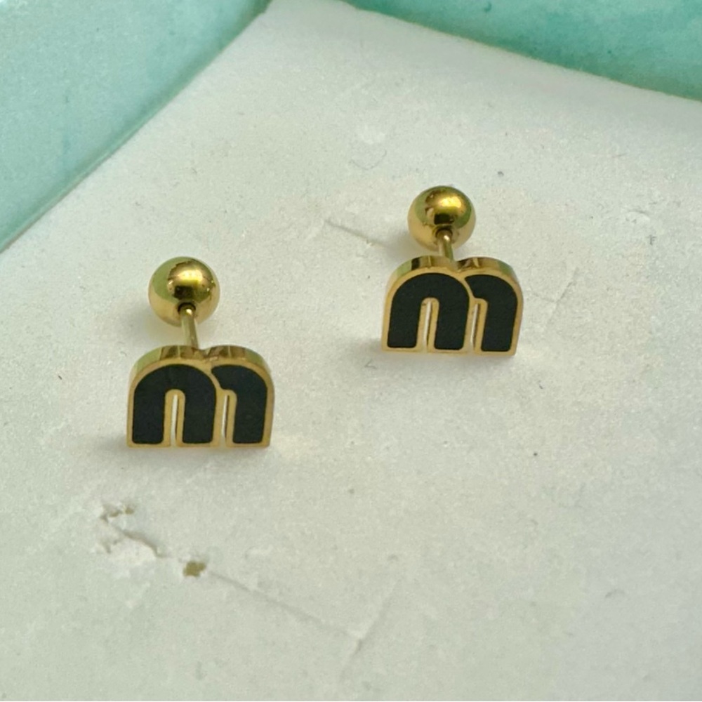 Mini Letter Earrings